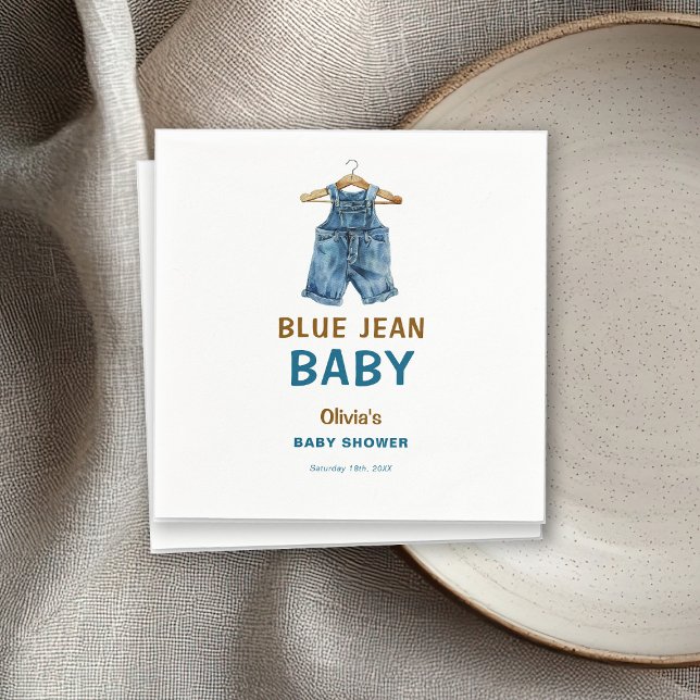 Blue Jean Boy Western Baby Shower Pappersservett (Skapare uppladdad)