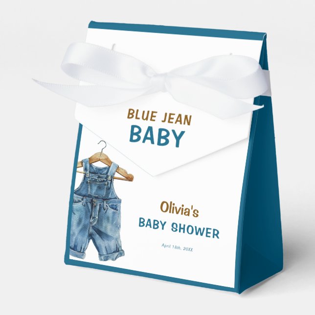 Blue Jean Boy Western Baby Shower Presentaskar (Framsidan Sidan)