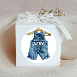 Blue Jean Boy Western Baby Shower Runt Klistermärke
