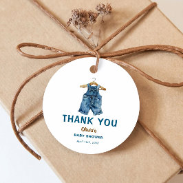 Blue Jean Boy Western Baby Shower Tack Gåvor Etiketter