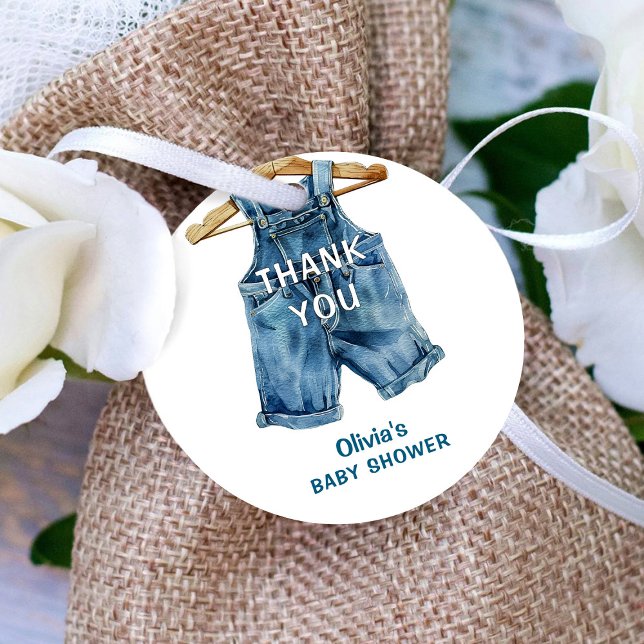 Blue Jean Boy Western Baby Shower Tack Gåvor Etiketter (Skapare uppladdad)