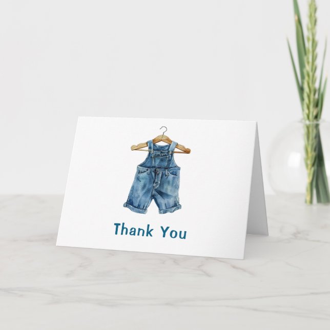 Blue Jean Boy Western Baby Shower Tack Kort (Framsida)