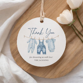 Blue Jean Denim Baby Shower Gåvor Etiketter