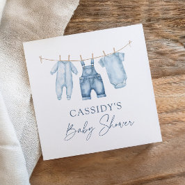 Blue Jean Denim Baby Shower Pappersservett