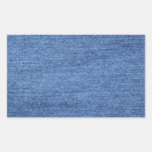 Blue Jean Denim Background Rektangulärt Klistermärke