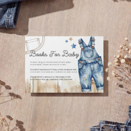 Blue Jean Denim Books for Baby Card Tilläggskort