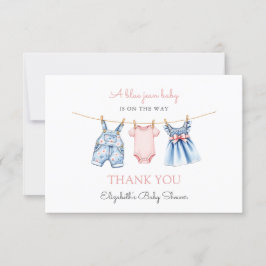 Blue Jean Flicka Baby Shower Tack Kort