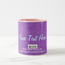 Blue Jean Material, din text här Två-Tonad Mugg