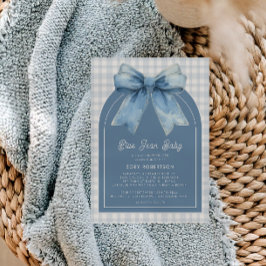 Blue Jean Pojke Baby Shower-inbjudan Inbjudningar