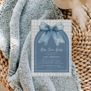 Blue Jean Pojke Baby Shower-inbjudan Inbjudningar