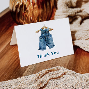 Blue Jean Pojke Western Baby Shower Tack Kort