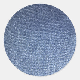Blue Jean Round Stickers Runt Klistermärke