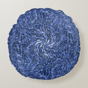 Blue Jean swirl Rund Kudde