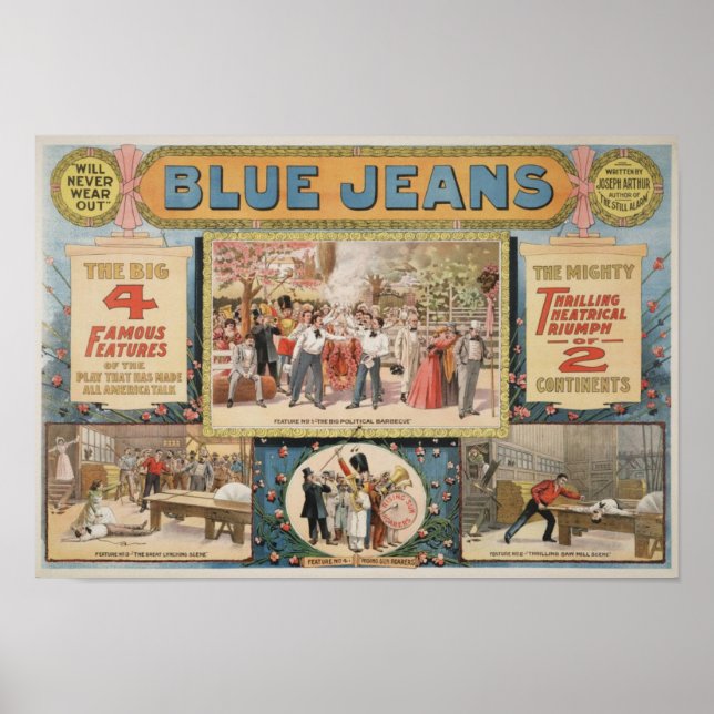 Blue Jeans, av Joseph Arthur Poster (Framsidan)