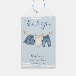 Blue Jeans Boy Baby Shower Baby Outfit Presentetikett