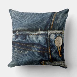 Blue Jeans Denim Zipper Faux Kudde