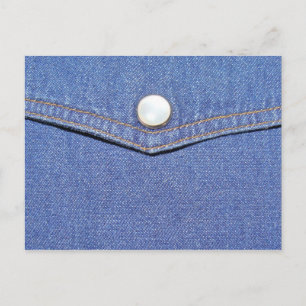 Blue Jeans Pocket Denim Background Vykort