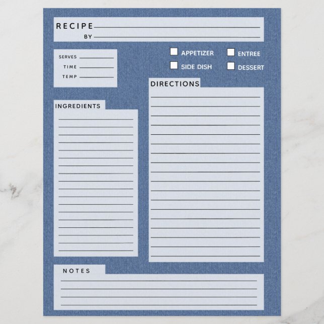 Blue Jeans Recipe (Baksida)