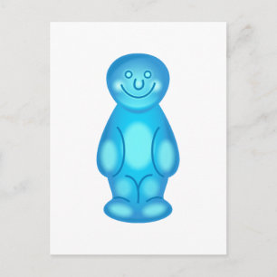 Blue Jelly Baby Vykort