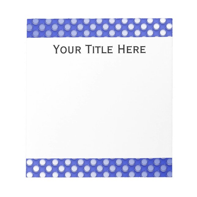 Blue Jelly Polka Dot Papper Pad Anteckningsblock (Framsida)
