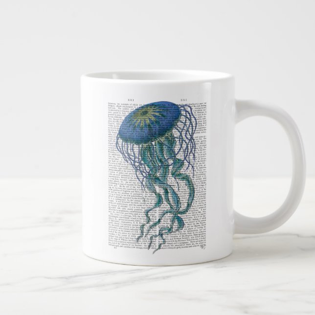 Blue Jellyfish Jumbo Mugg (Höger)