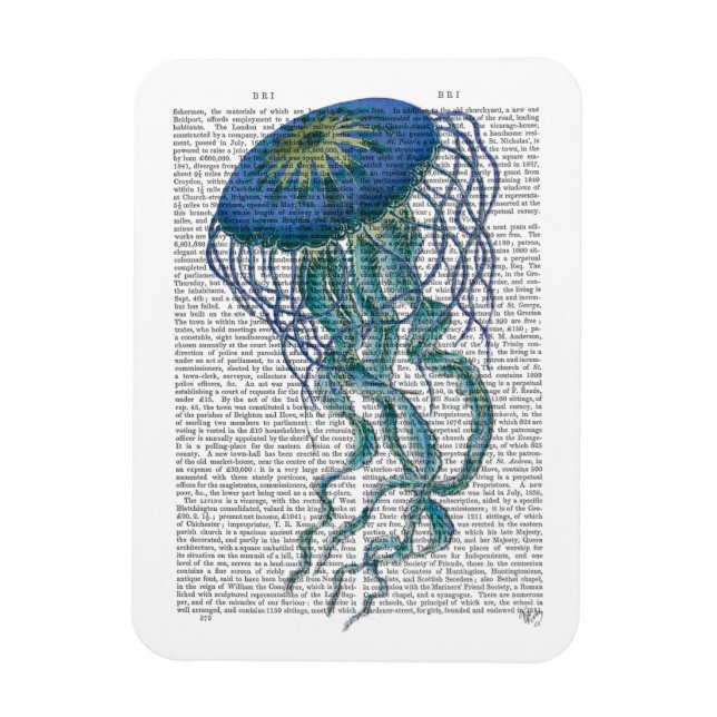 Blue Jellyfish Magnet (Vertikal)