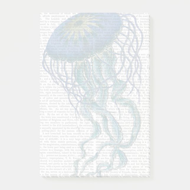 Blue Jellyfish Post-it Block (Framsida)