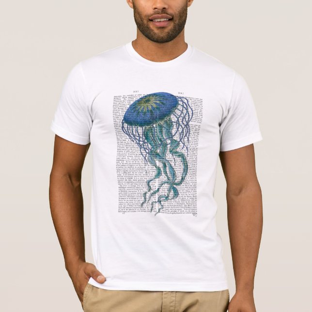 Blue Jellyfish T Shirt (Framsida)