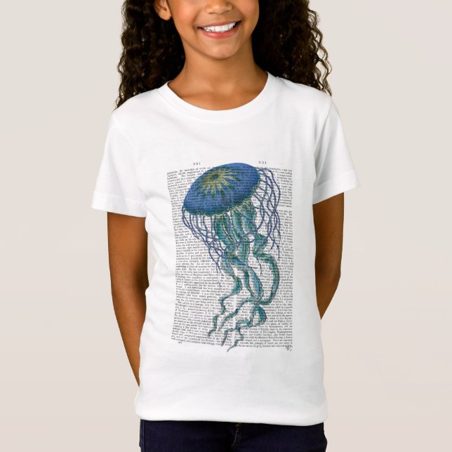 Blue Jellyfish T Shirt (Framsida)