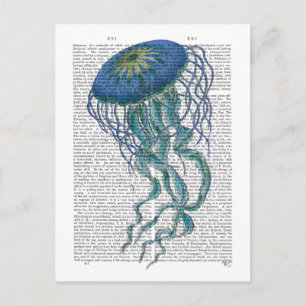Blue Jellyfish Vykort