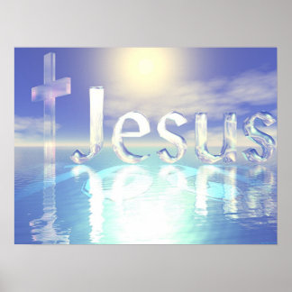 Blue Jesus Poster