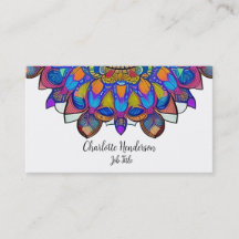 Blue Jewel Mandala Affärskort