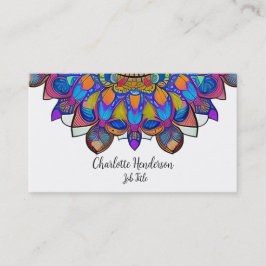 Blue Jewel Mandala Affärskort Visitkort