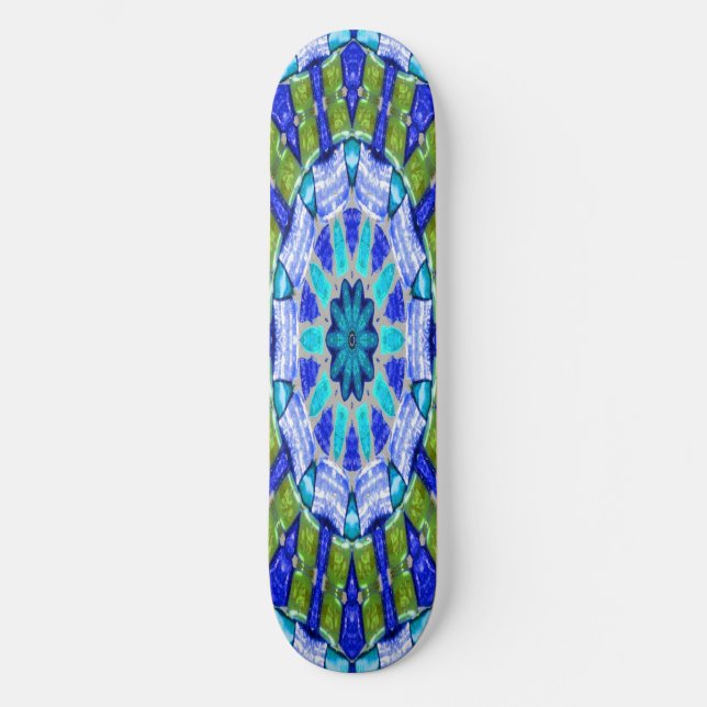 Blue Jewel Old School Skateboard Bräda 21,6 Cm (Framsida)