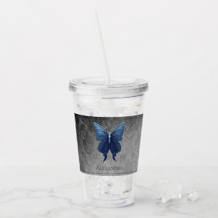Blue Jeweled Butterfly Take Away Mugg
