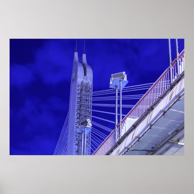 Blue Jiefang Bridge Poster (Framsidan)