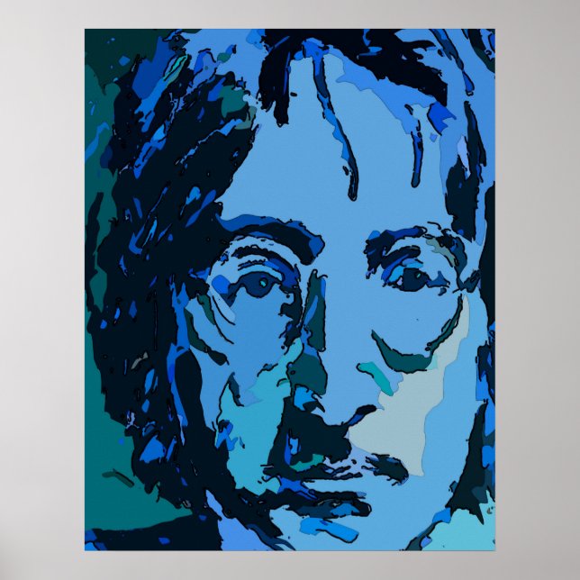 Blue John Abstrakt Poster (Framsidan)