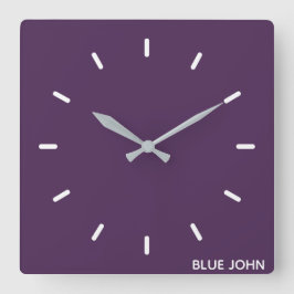 Blue John lila färg namn Fyrkantig Klocka