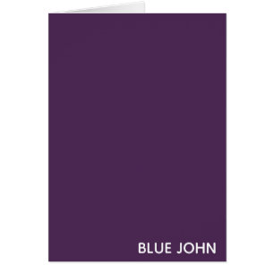 Blue John lila färg namn Hälsningskort