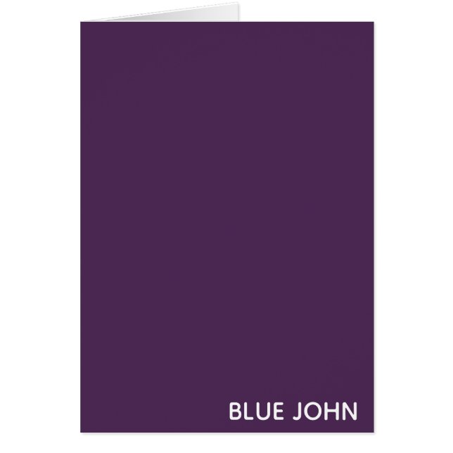 Blue John lila färg namn Hälsningskort (Framsidan)