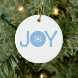 Blue Joy jul Ceramic Ornament