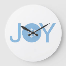 Blue Joy jul Large Clock Stor Klocka
