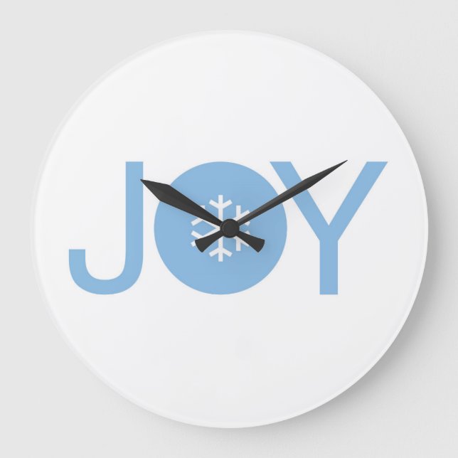 Blue Joy jul Large Clock Stor Klocka (Framsida)