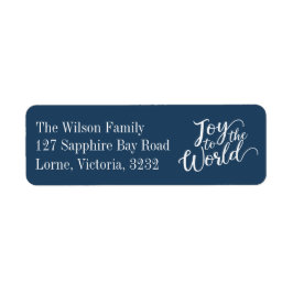 Blue Joy to World Helgdag Adress Returadress Etikett