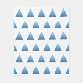 Blue Julgran Fleece Blanket