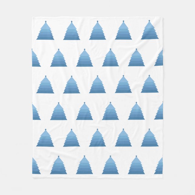 Blue Julgran Fleece Blanket (Framsidan)