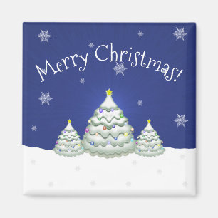 Blue Julgran Magnet