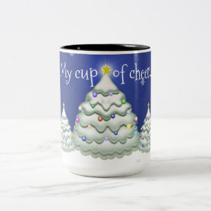 Blue Julgran Mugg