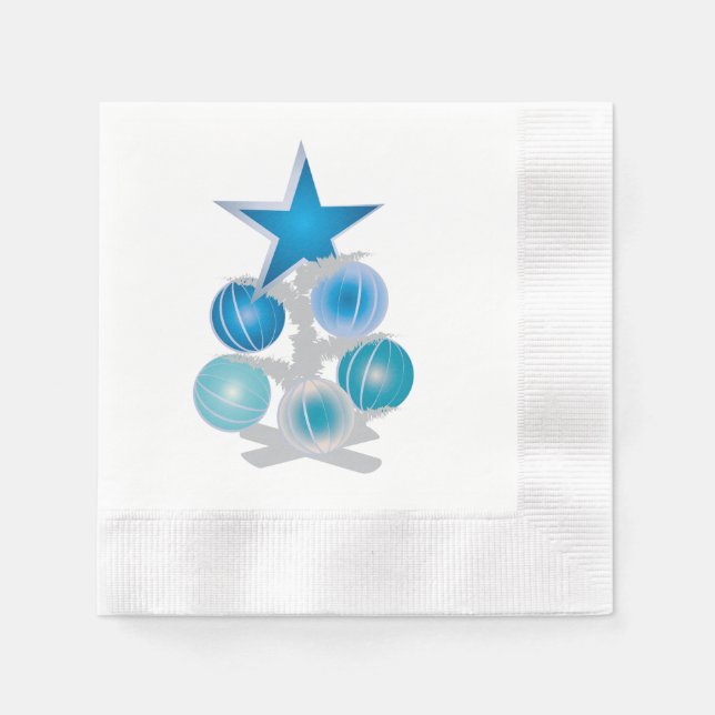 Blue Julgran Pappersservett (Framsidan)