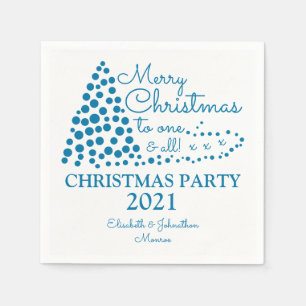 Blue Julgran, Party Napkin, jul Pappersservett